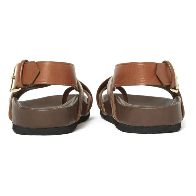 Mexico Leather Sandals  | Cognac