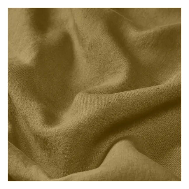 Kissenbezug aus gewaschenem Leinen | Bronze