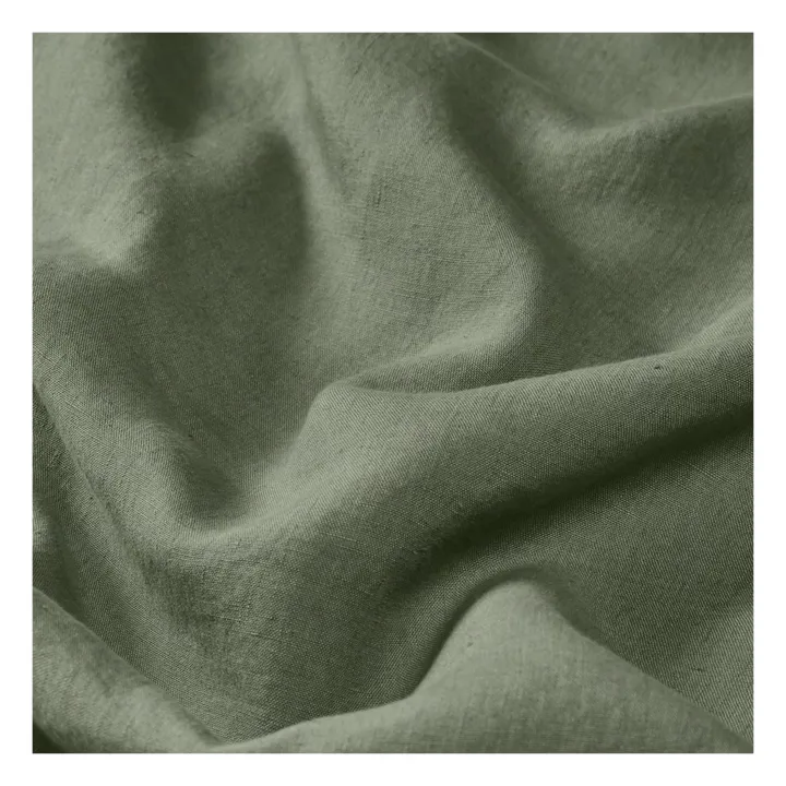 Kissenbezug aus gewaschenem Leinen | Khaki- Produktbild Nr. 1