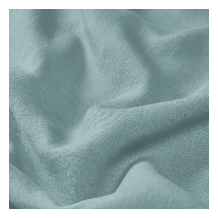 Housse de coussin en lin lavé | Bleu horizon- Image produit n°1