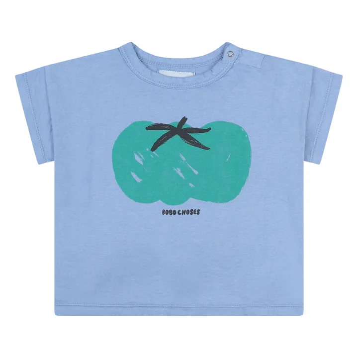 Camiseta algodón orgánico Tomate Bebé | Azul- Imagen del producto n°0
