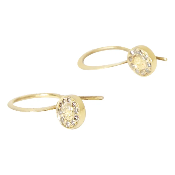 Boucles d'Oreilles Caleb | Doré- Image produit n°2