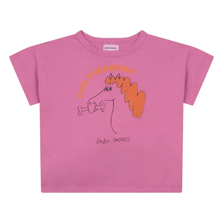 T-Shirt in cotone bio Cheval | Rosa- Immagine del prodotto n°0