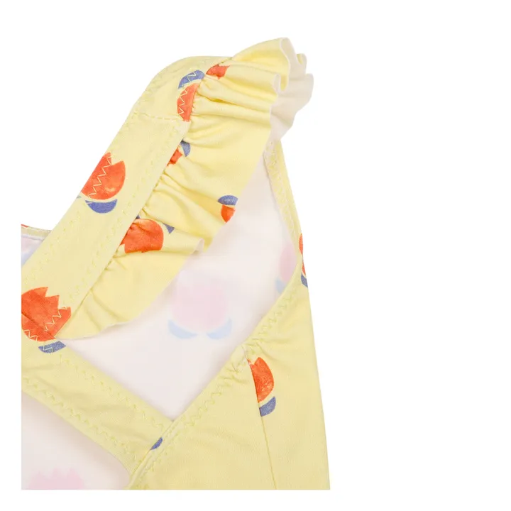 Badeanzug recyceltes Nylon Tulpe  | Gelb- Produktbild Nr. 1