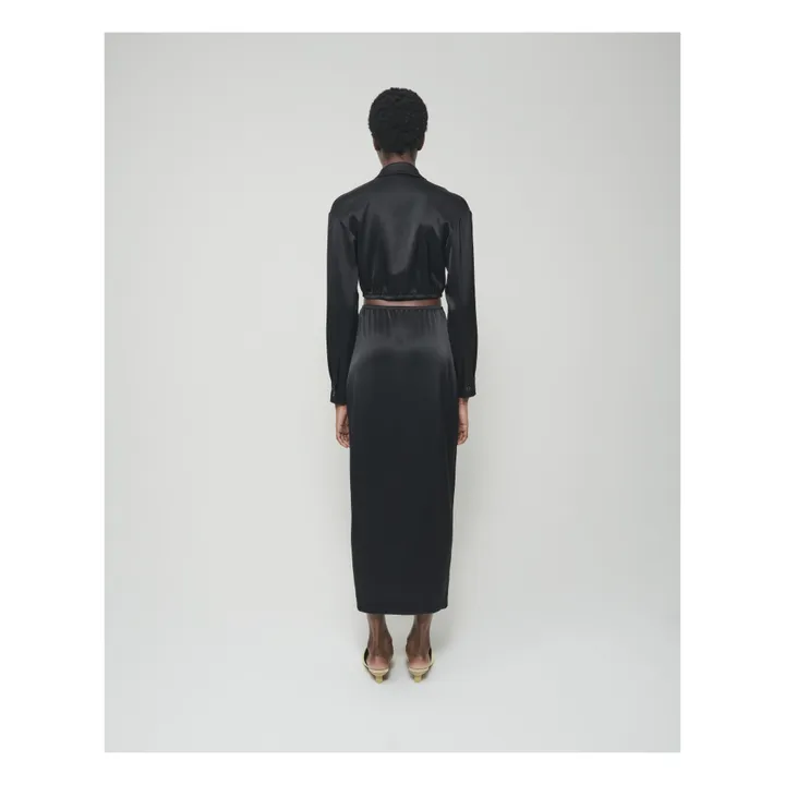Kleid Noor Satin | Schwarz- Produktbild Nr. 6