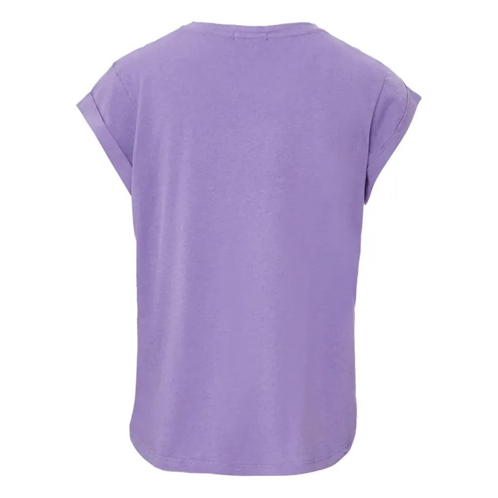 Camiseta Valentin algodón y lino | Violeta- Imagen del producto n°3