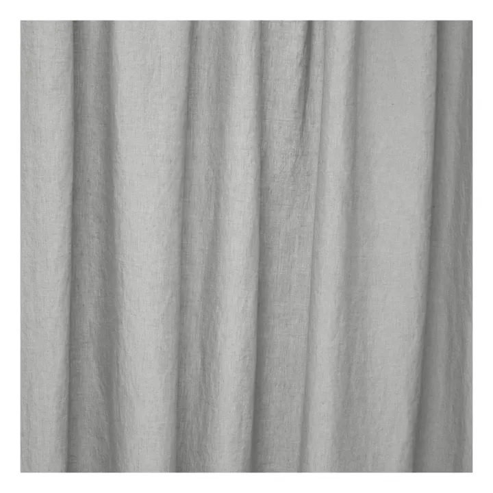 Cortina fruncida de lino lavado | Gris graphite- Imagen del producto n°2