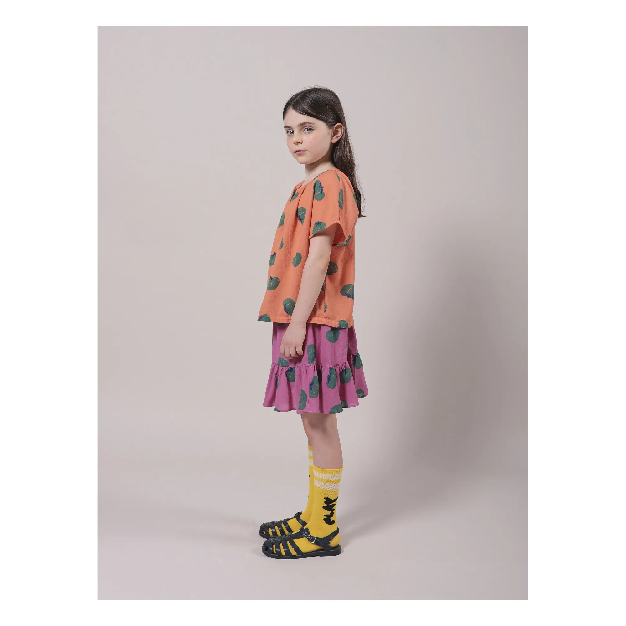 Bobo Choses Rock aus Bio-Baumwolle Tomaten Rosa Smallable