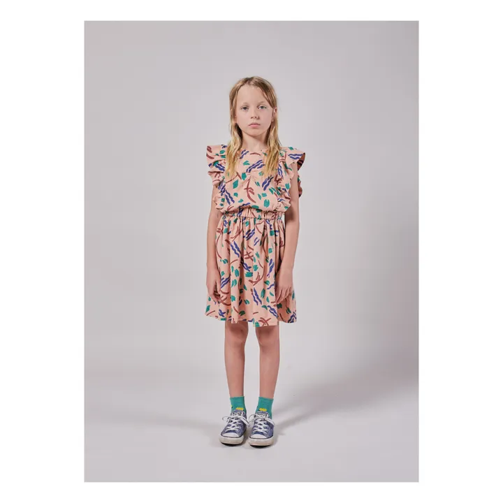 Organic Cotton Frilly Dress  | Pink- Product image n°1