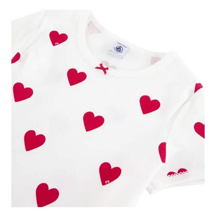 Mid-length Organic Cotton Pyjamas  | White- Product image n°3