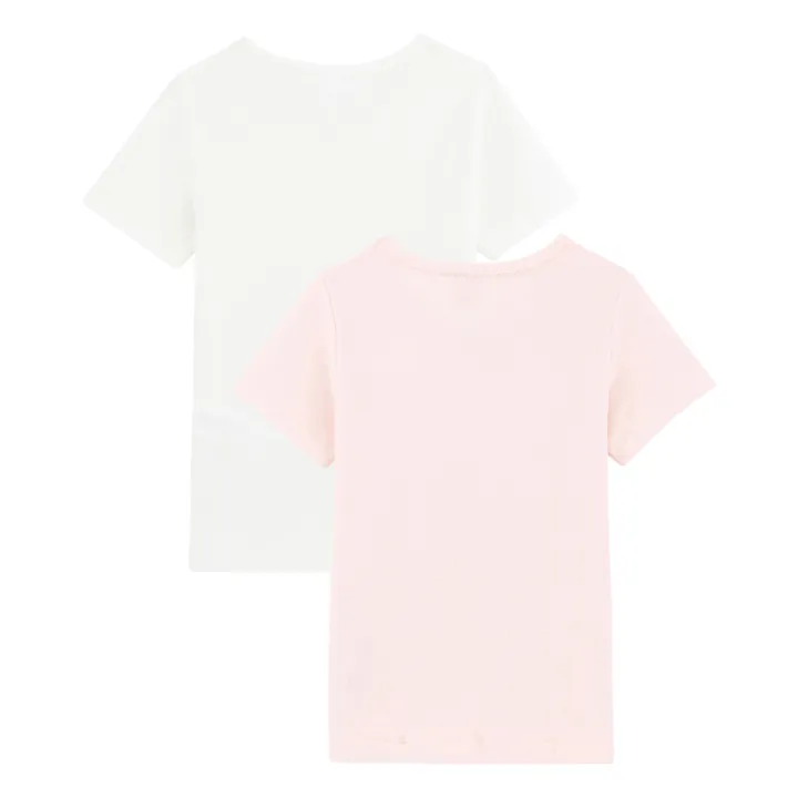 Set de 2 Camisetas Lisas Loving algodón orgánico | Rosa- Imagen del producto n°2
