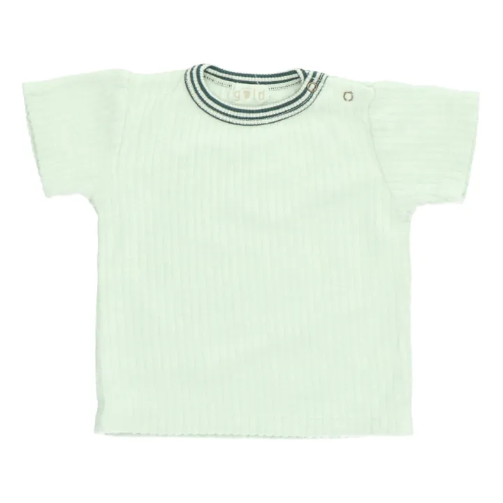 T-Shirt in spugna Fine in cotone bio Telat | Verde acqua- Immagine del prodotto n°0