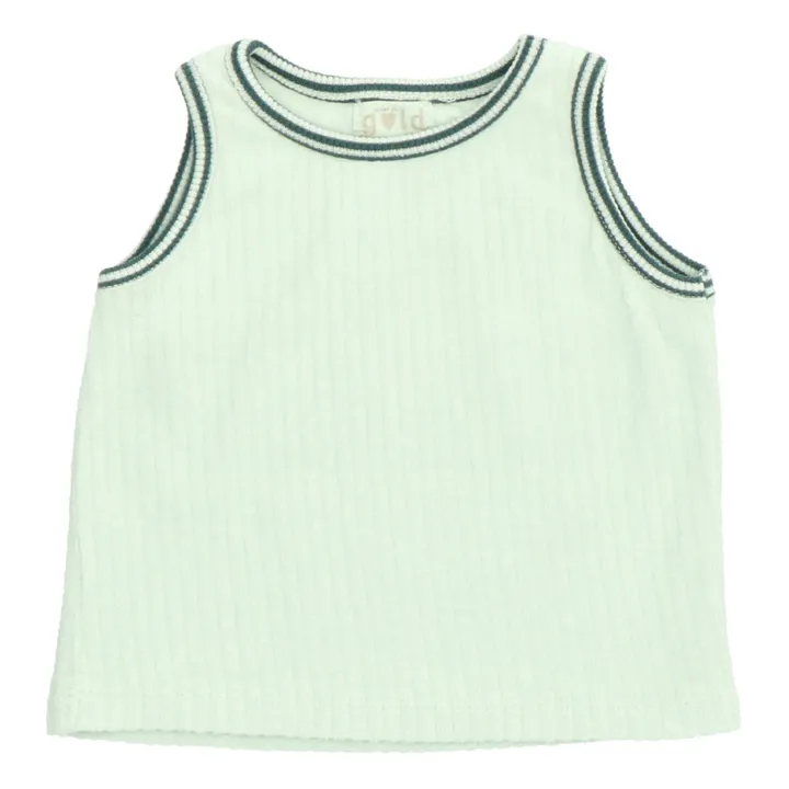 Medi Organic Cotton Fine Terry Cloth Tank Top  | Green water- Product image n°0