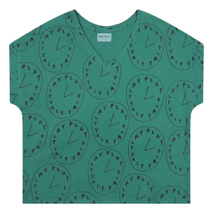 Camiseta Playtime algodón orgánico - Colección Mujer  | Verde- Imagen del producto n°0