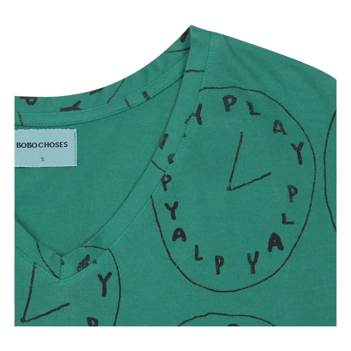 Camiseta Playtime algodón orgánico - Colección Mujer  | Verde- Imagen del producto n°3
