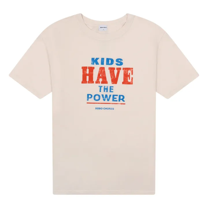 Camiseta Kids Have The Power algodón orgánico - Colección Mujer  | Crudo- Imagen del producto n°0