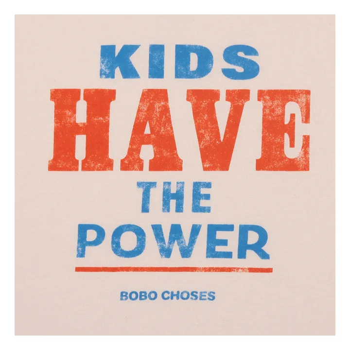 Camiseta Kids Have The Power algodón orgánico - Colección Mujer  | Crudo- Imagen del producto n°5