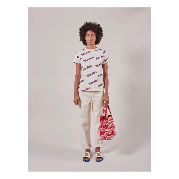 T-shirt Bobo Choses Coton Bio - Collection Femme  | Ecru- Image produit n°1