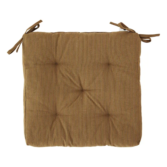 Coussin d'assise rayé | Caramel