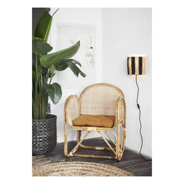 Striped Seat Cushion - 45 x 45cm | Caramel- Product image n°1