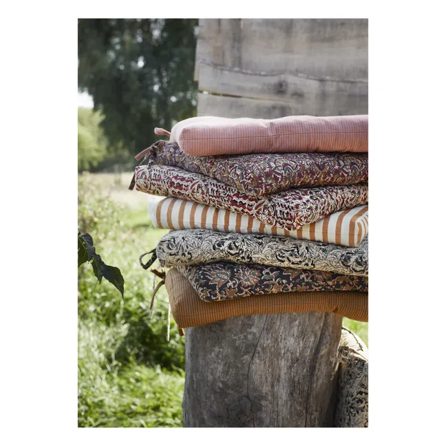 Coussin d'assise rayé | Caramel