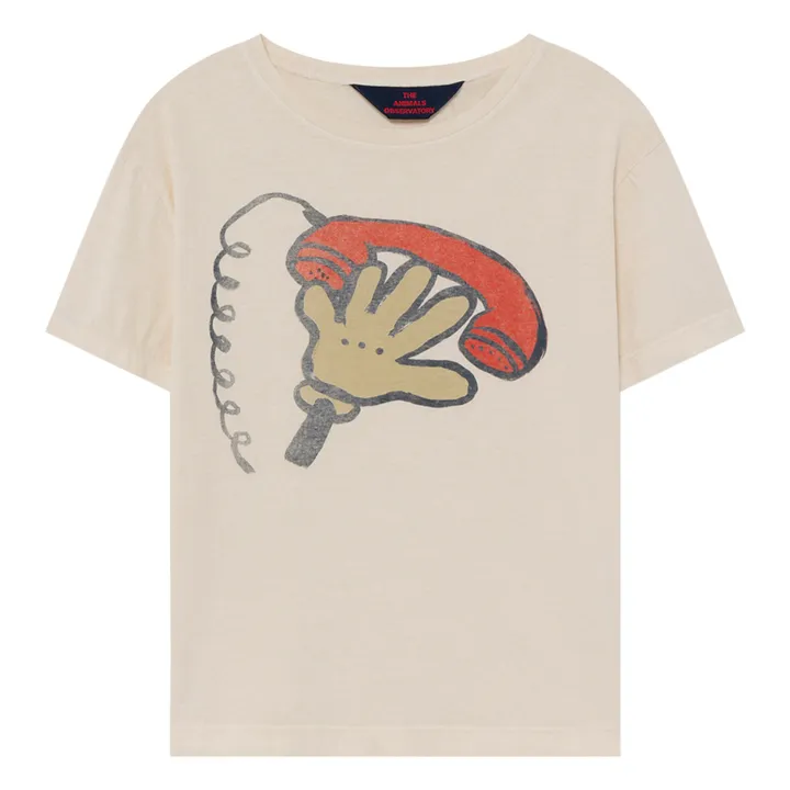 Rooster Phone T-shirt  | Ecru- Product image n°0