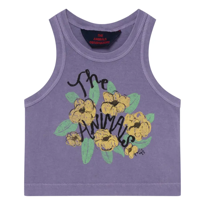 Frog Floral Tank Top  | Purple- Product image n°0