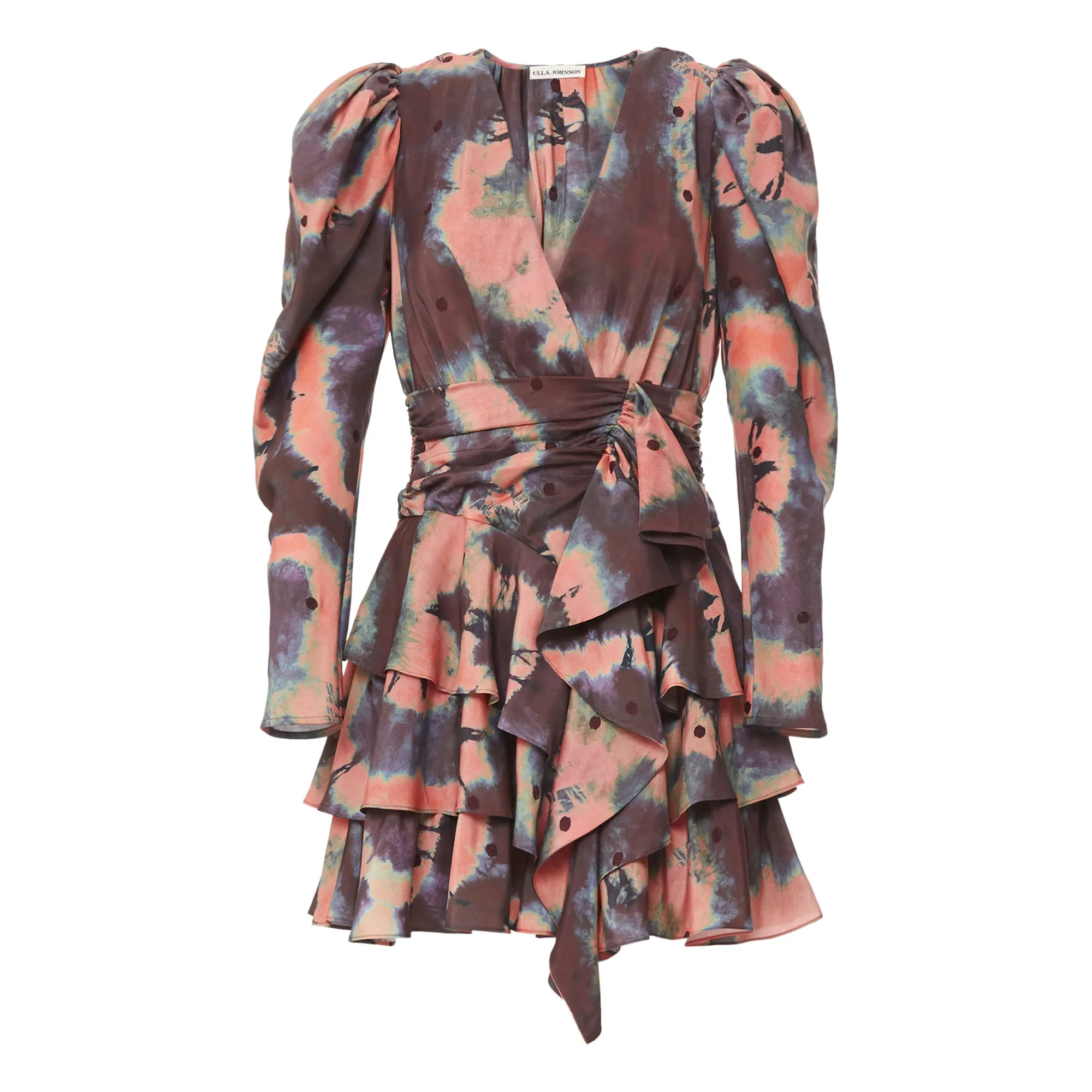Ulla Johnson Pink Semira Silk Tie Dye Dress