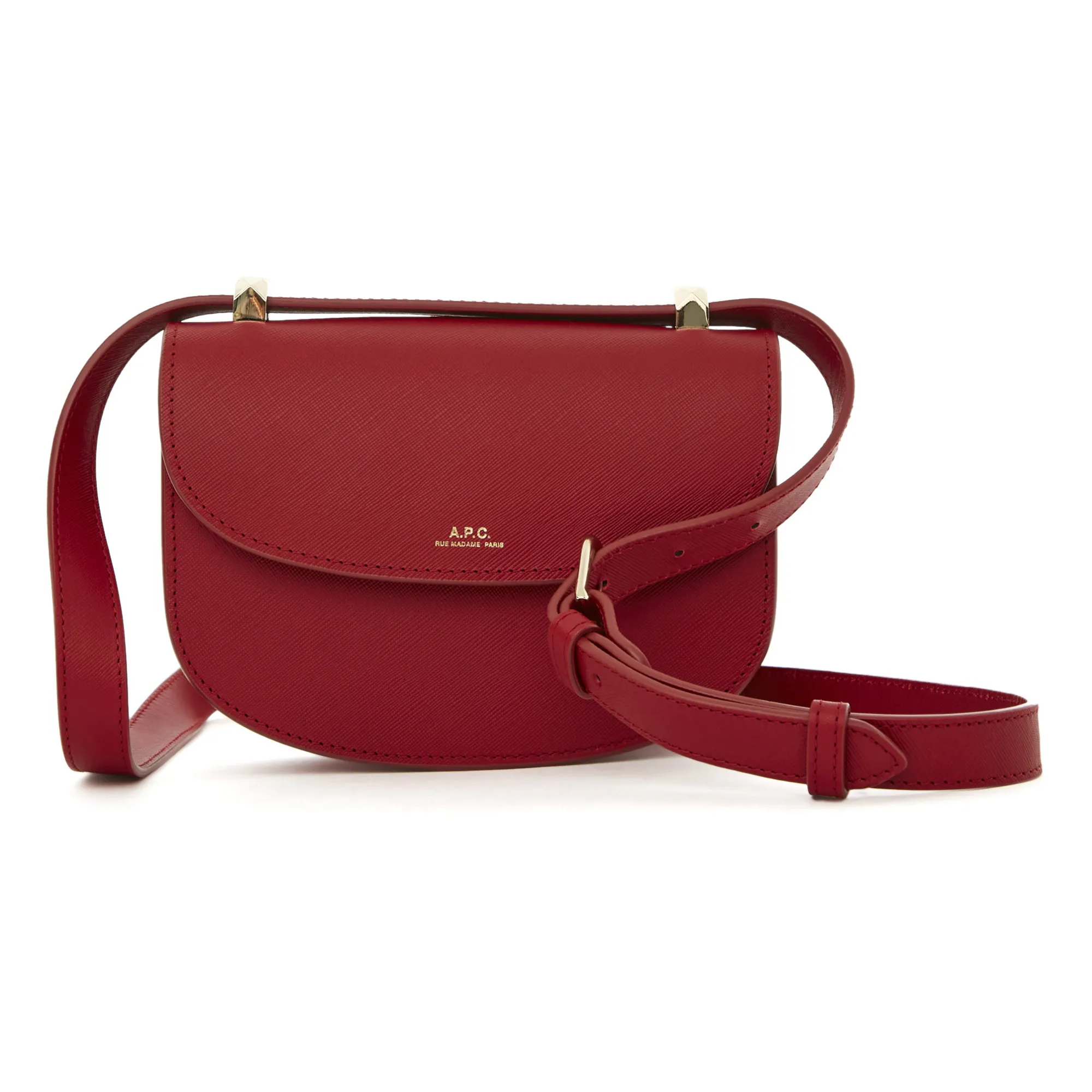 Genève Smooth Leather Bag Mini Dark red Smallable