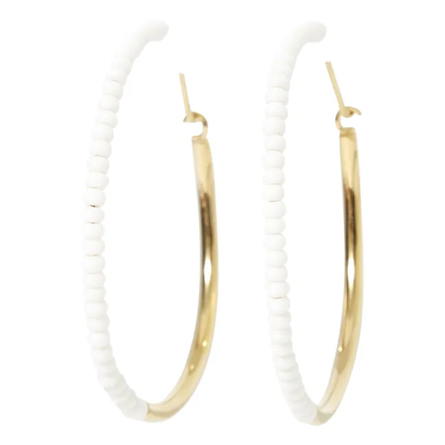 Maxi Shanga Hoops | White