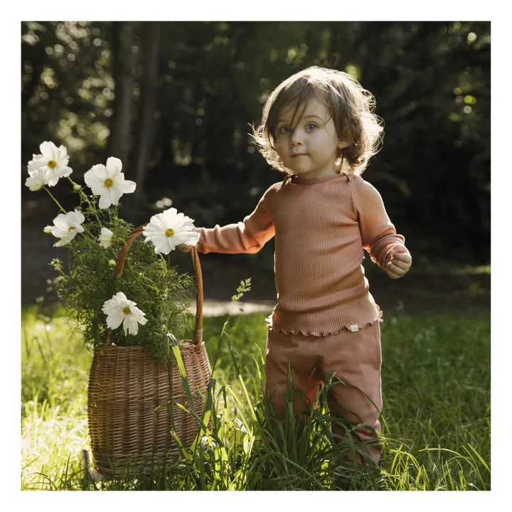 Esrum Organic Cotton Trousers  | Orange- Product image n°1