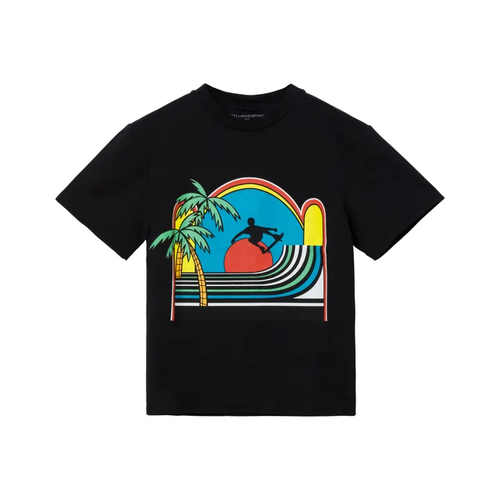 Camiseta algodón orgánico Skater | Negro- Imagen del producto n°0