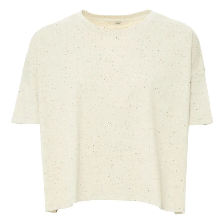 T-Shirt Oversize Moremi aus Leinen und Baumwolle | Sandfarben- Produktbild Nr. 0