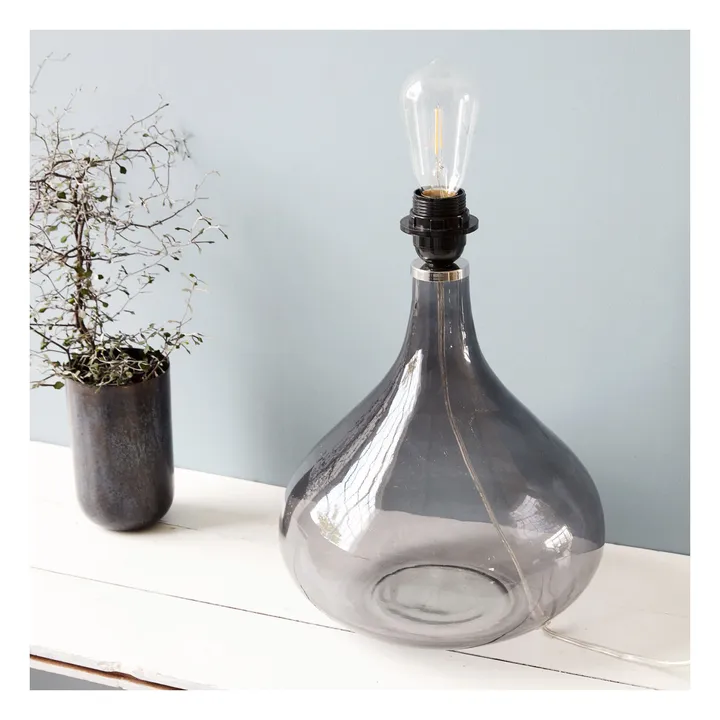 Lampenfuß aus Glas | Grau- Produktbild Nr. 1