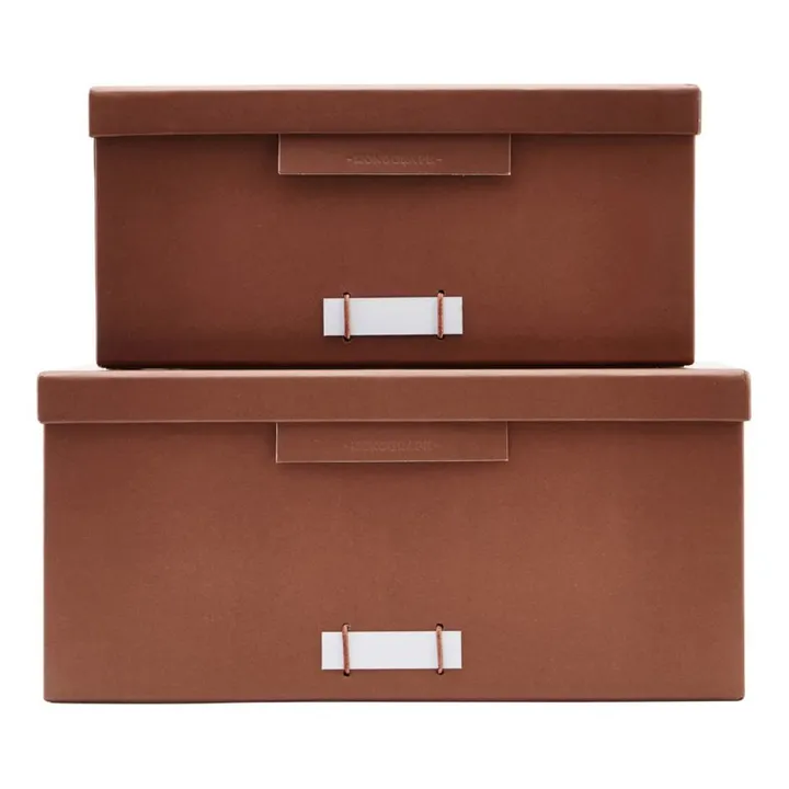 Storage Boxes - Set of 2 | Cognac- Product image n°2