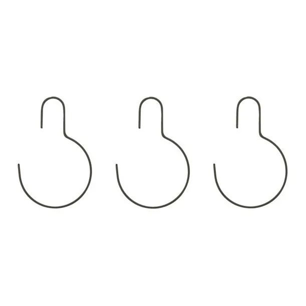 Round Metal Coat Hangers - Set of 3 | Brown