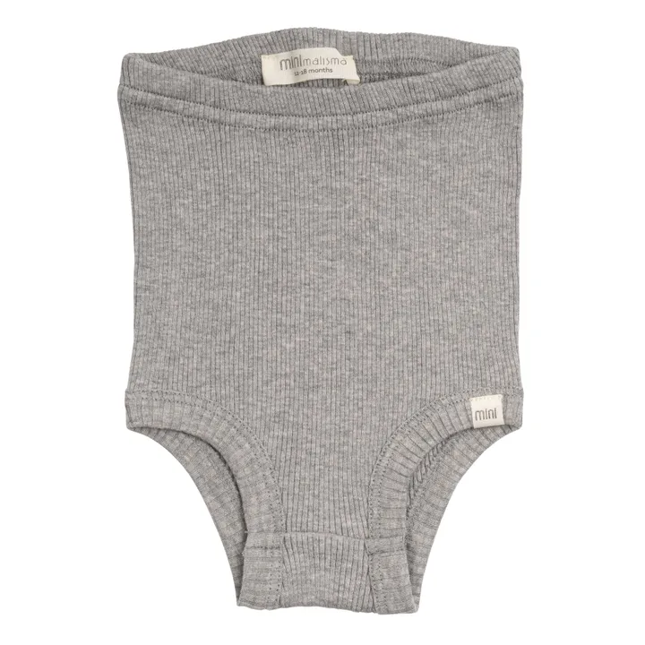 Culotte Haute Bobbi Soie et Coton | Gris- Image produit n°0