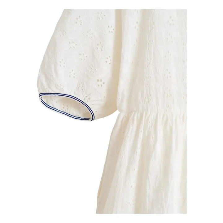 Happy Embroidered Dress | Ecru- Product image n°5