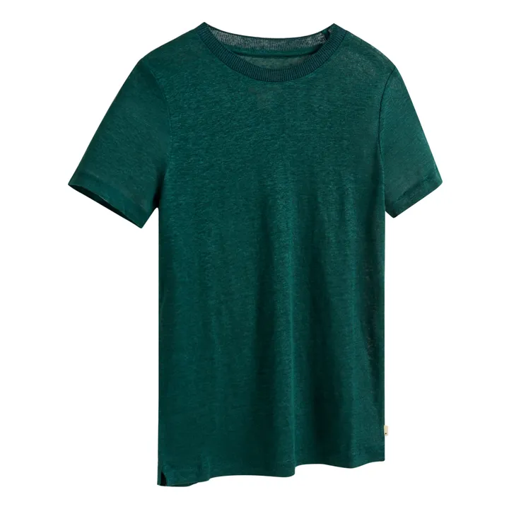 T-shirt in lino Mogo | Verde- Immagine del prodotto n°3