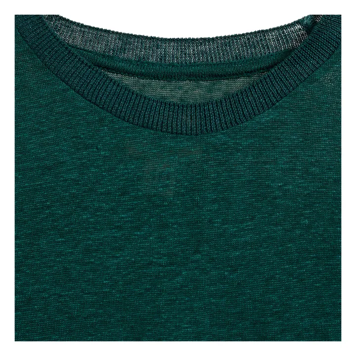 T-shirt in lino Mogo | Verde- Immagine del prodotto n°4