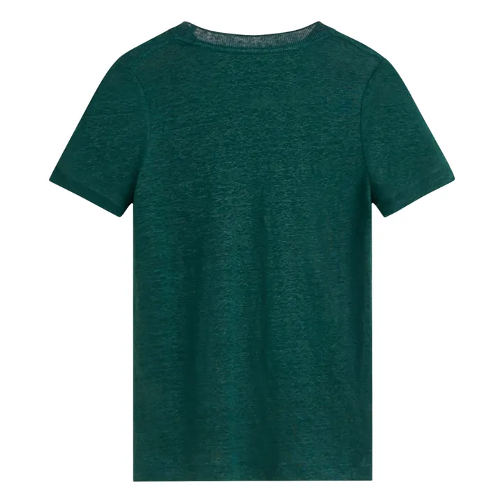 T-shirt in lino Mogo | Verde- Immagine del prodotto n°5