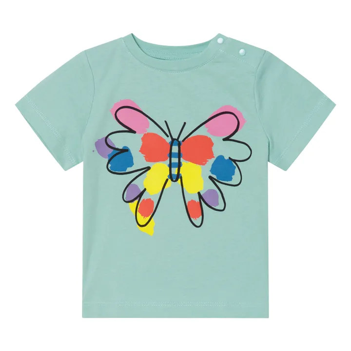 Baby-T-Shirt Bio-Baumwolle Schmetterling | Wassergrün- Produktbild Nr. 0