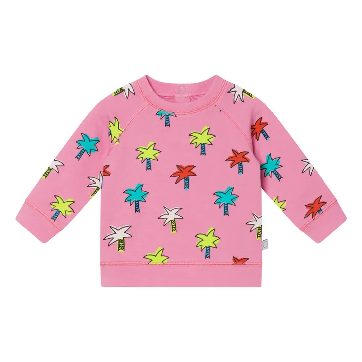 Organic Cotton Palm Tree Sweatshirt  | Pink- Product image n°0