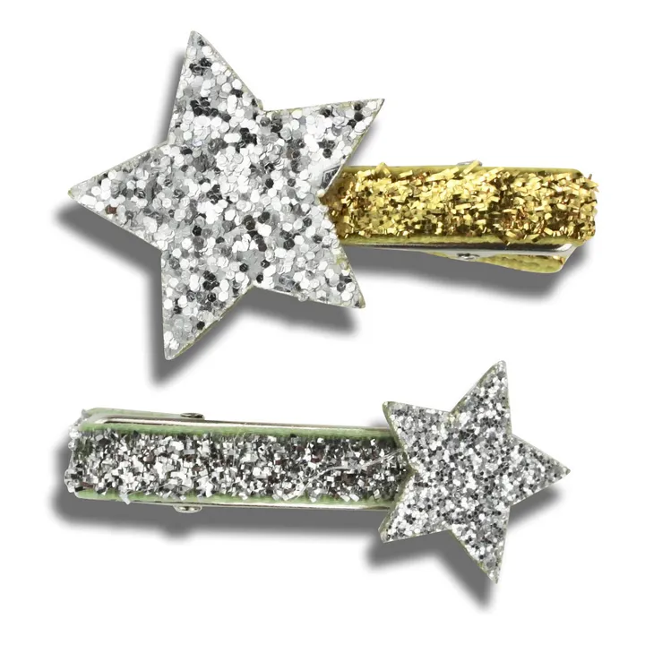 Haarspange Double Star | Silber- Produktbild Nr. 0