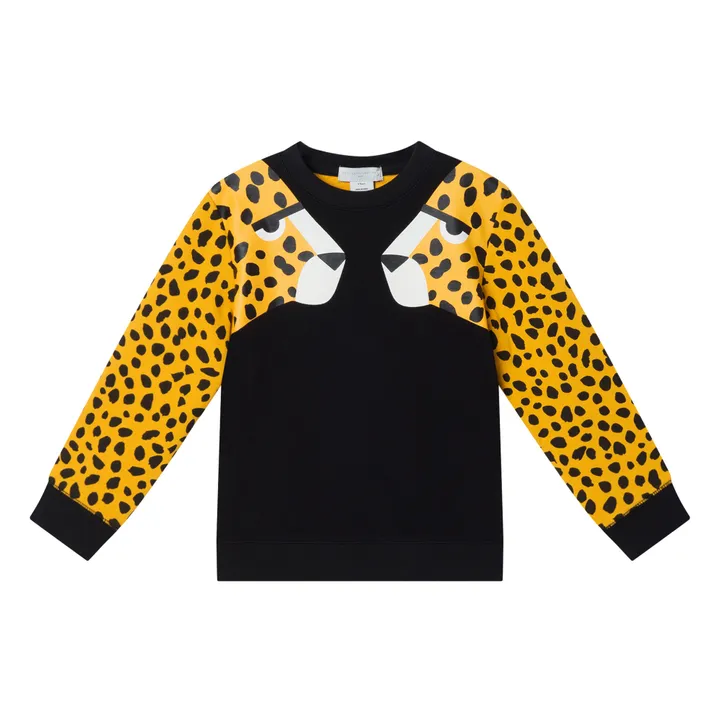 Sweatshirt aus Bio-Baumwolle Gepard | Schwarz- Produktbild Nr. 0