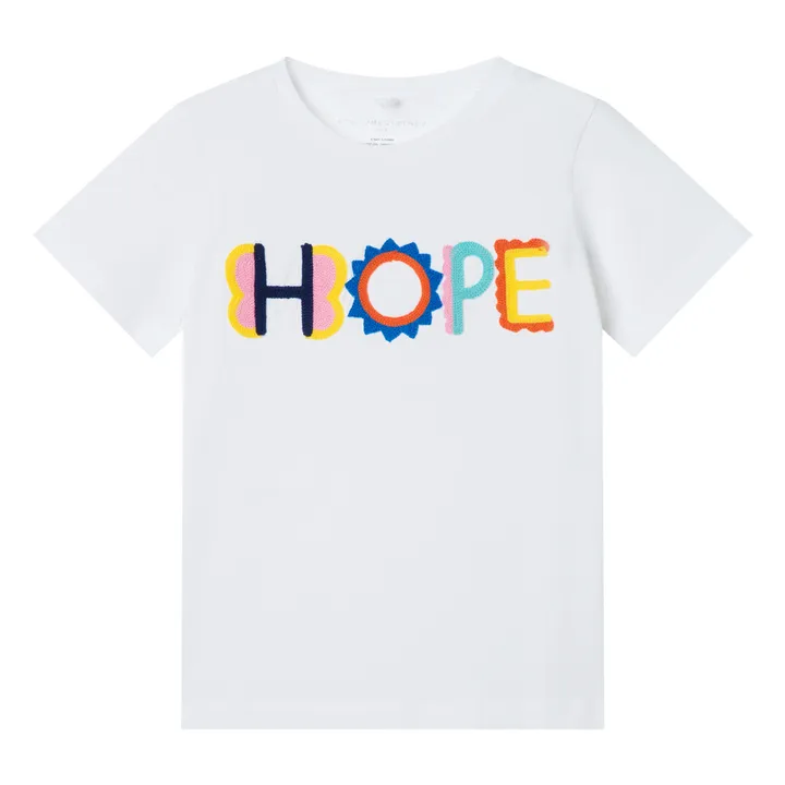 T-Shirt in cotone bio Hope | Bianco- Immagine del prodotto n°0