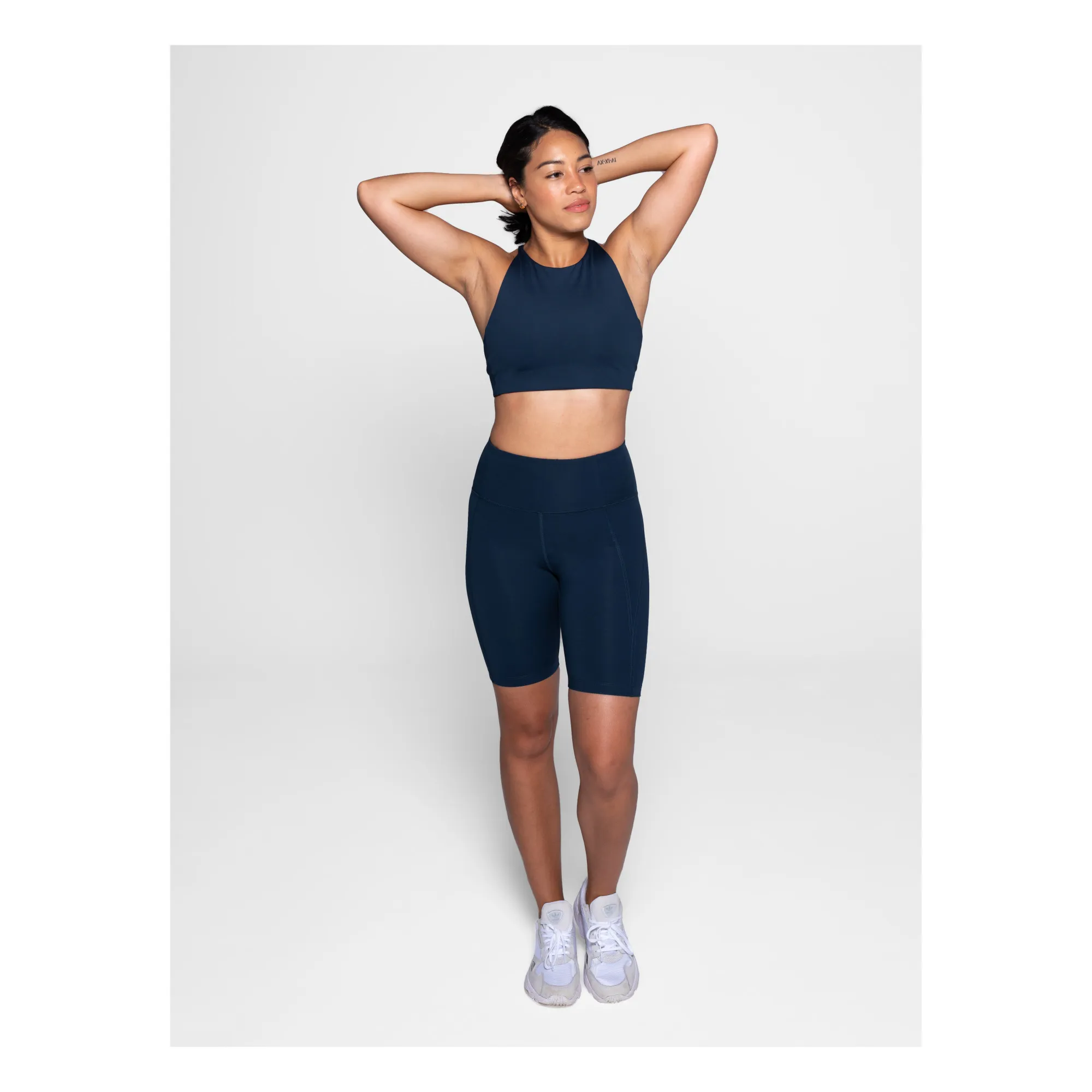 Girlfriend Collective Midnight Blue Topanga Crop Top