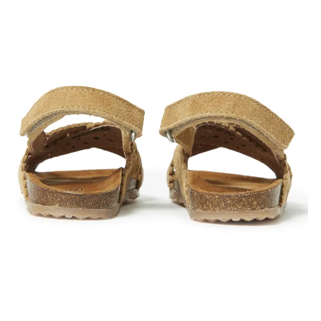 Two Con Me - Crossed Openwork Sandals | Camel