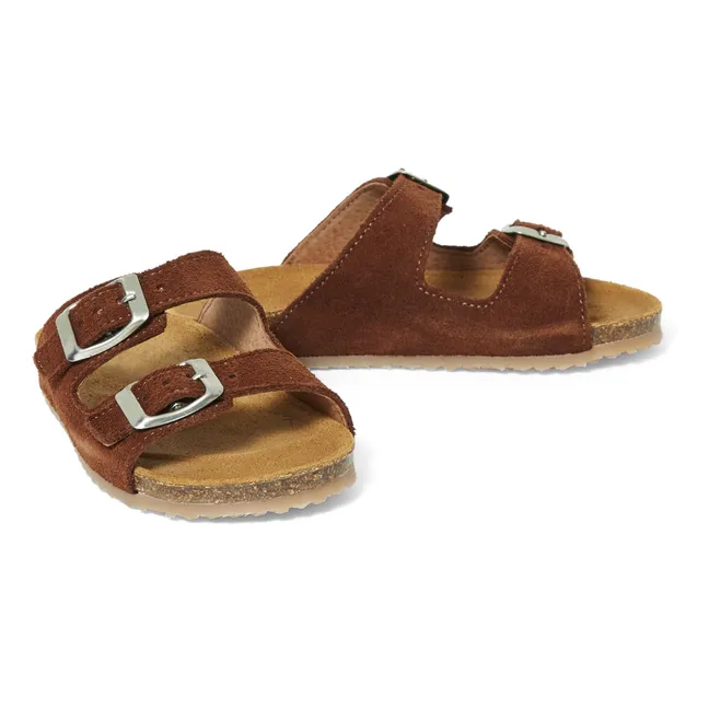 Two Con Me - Double Buckle Sandals | Brown
