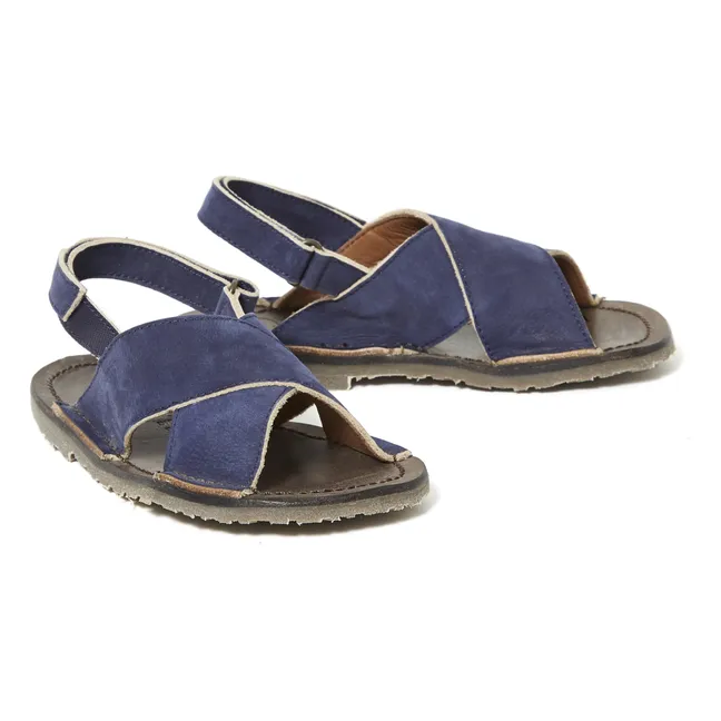 Sandali con strisce incrociate | Blu marino